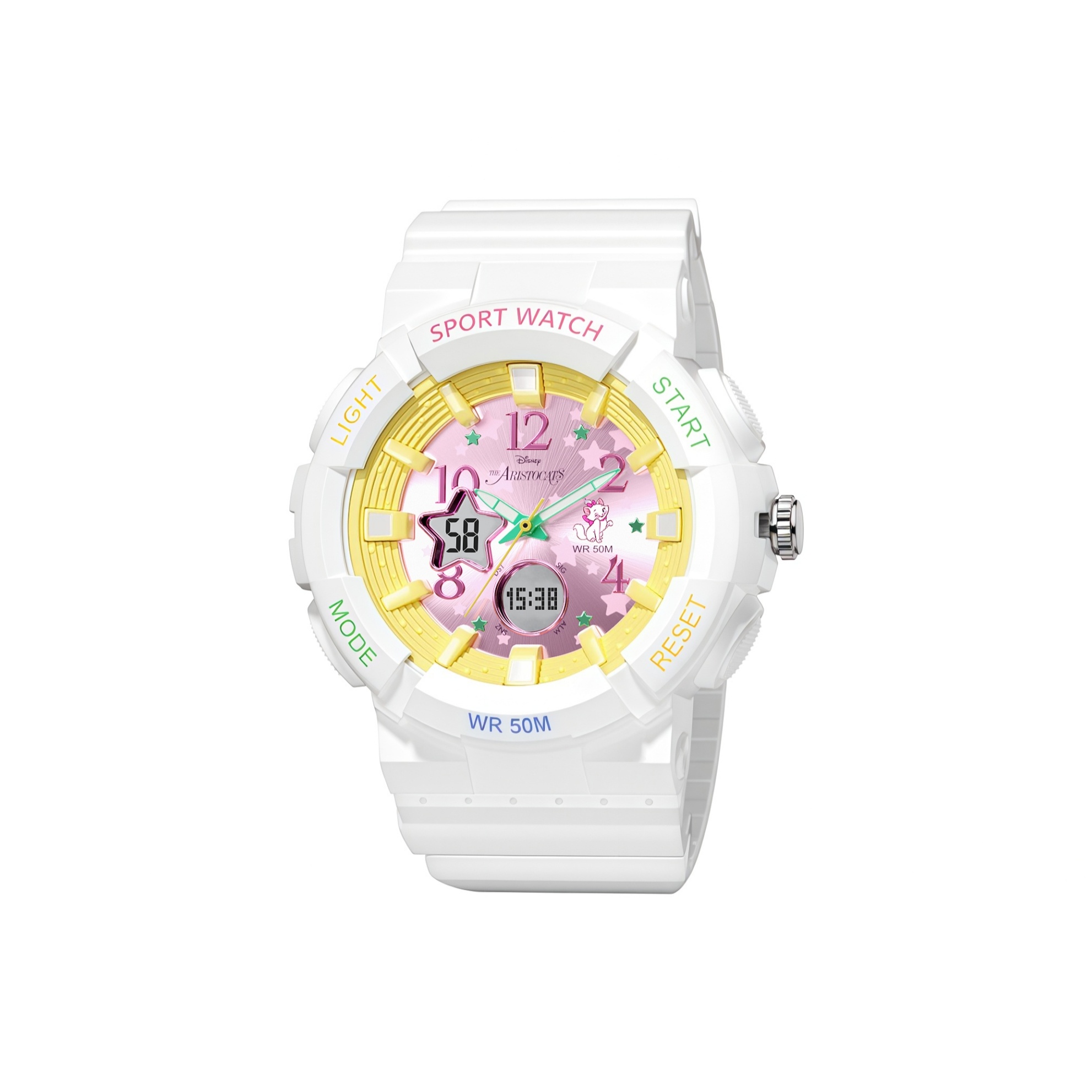 

Disney Часы Cat Velvet Electronic+Quartz Movement TPU ремешок женские часы розовый циферблат