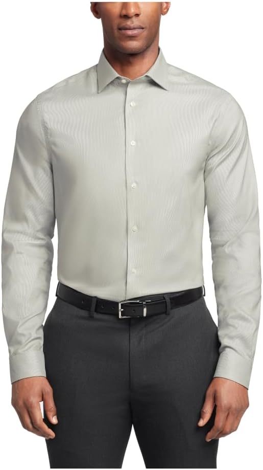 

Мужская рубашка Calvin Klein, классического кроя, нескользящая, в полоску, Light Green