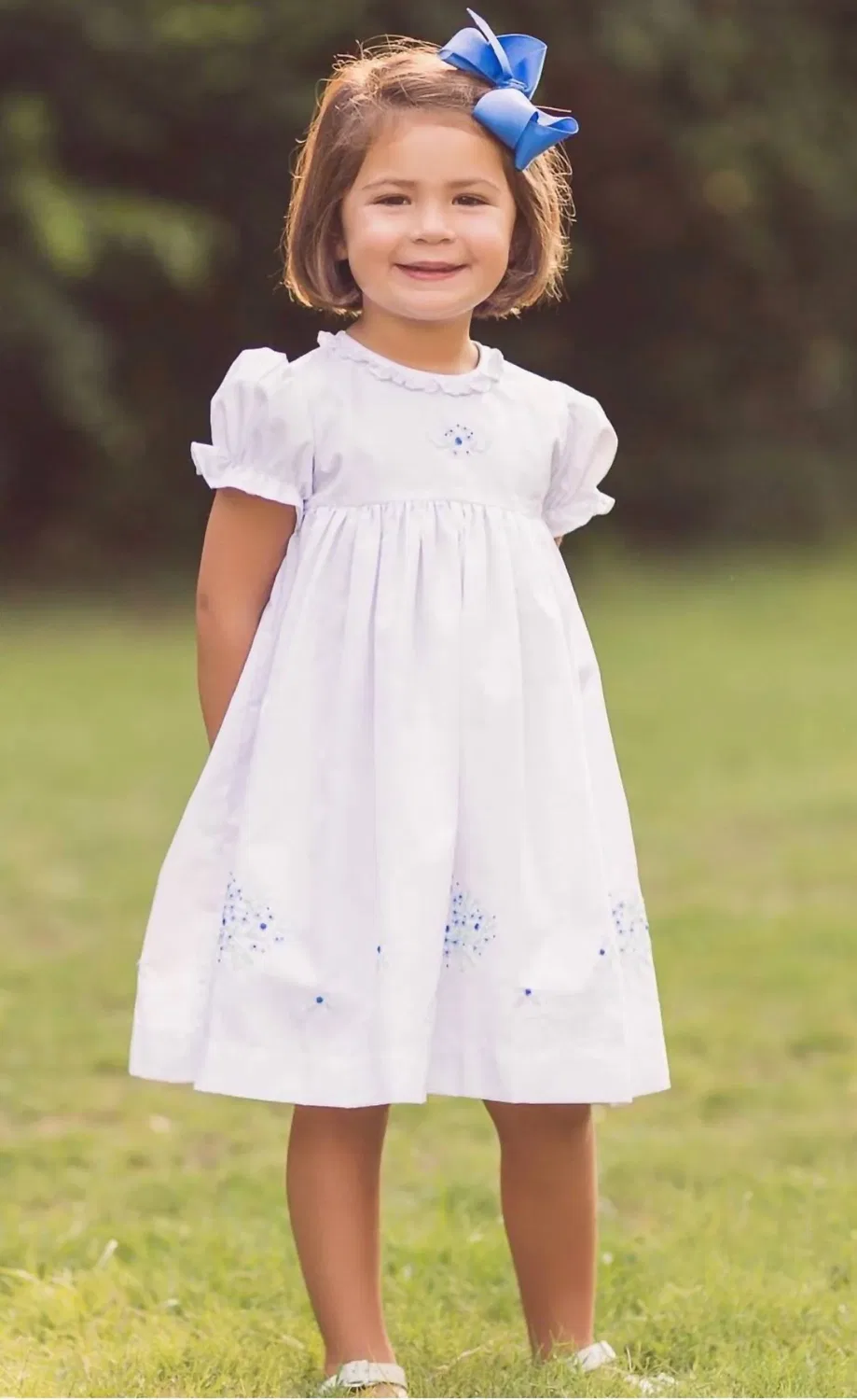 THE PROPER PEONY Платье Sussex с пышными рукавами, белое