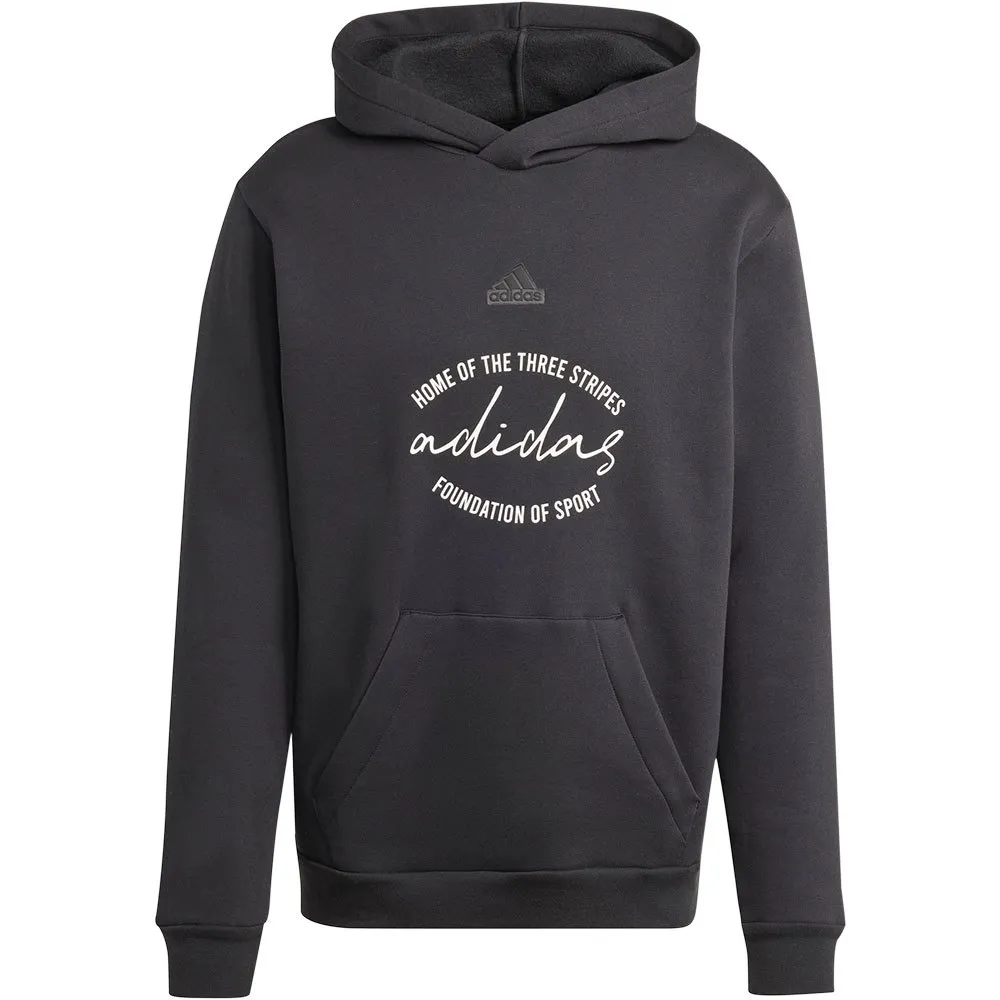 Худи adidas Brand Love Fleece, черный — фото 3