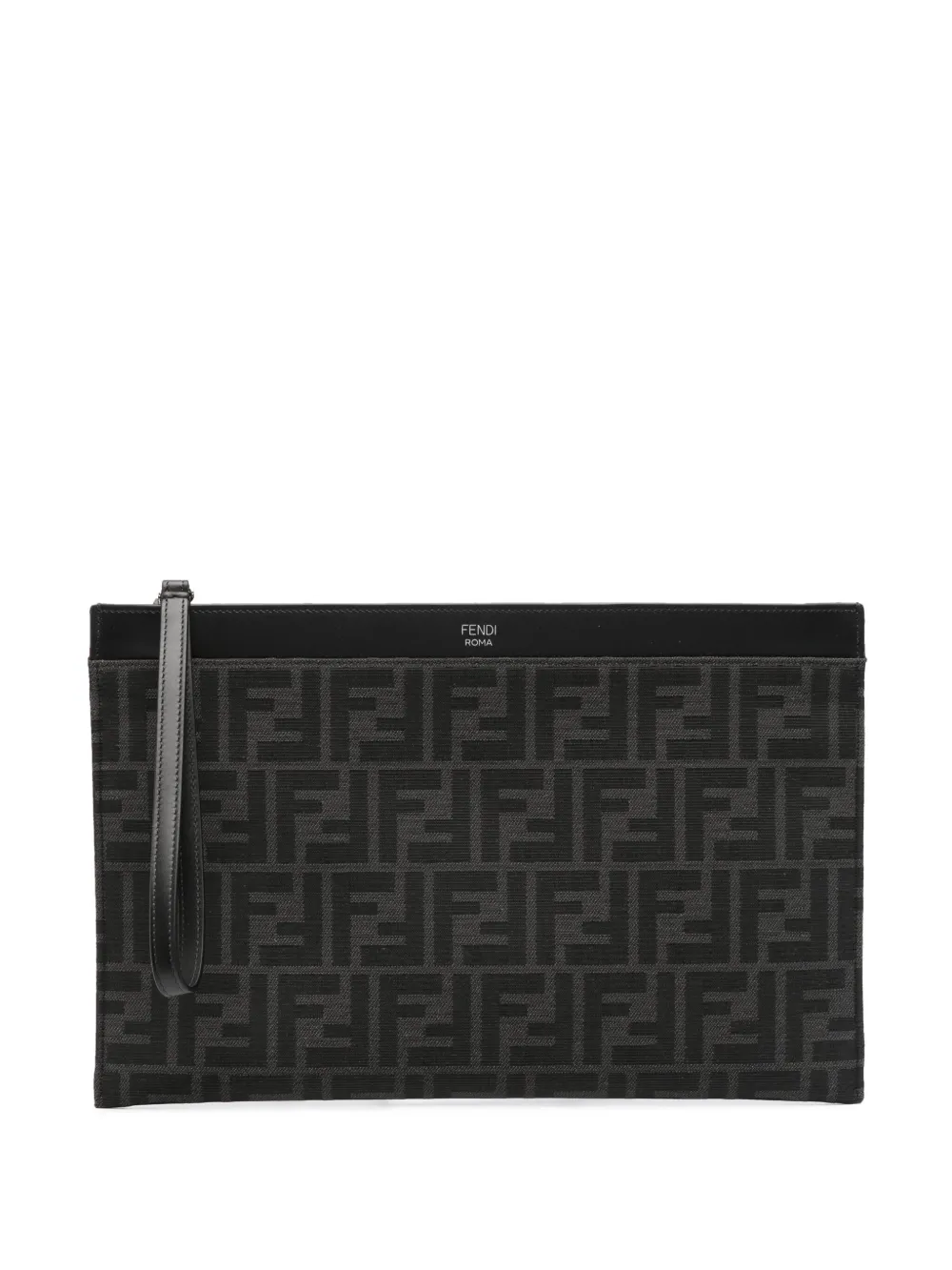

Клатч с логотипом FF FENDI, черный