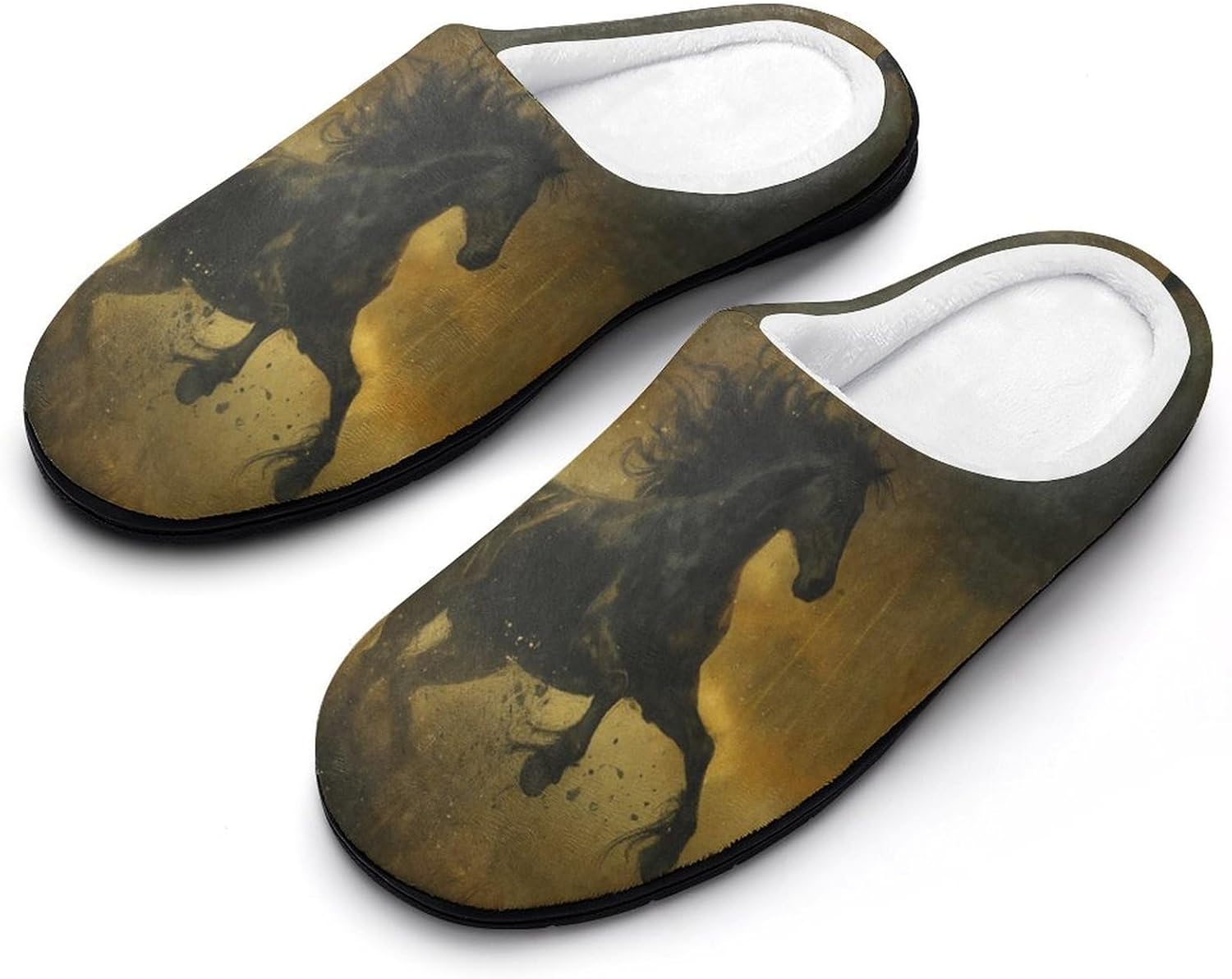 

Мужские хлопковые тапочки для баскетбола с яркими пятнами, для дома и улицы, теплые, уютные, мягкие, с противоскользящей подошвой Daihanle, черный