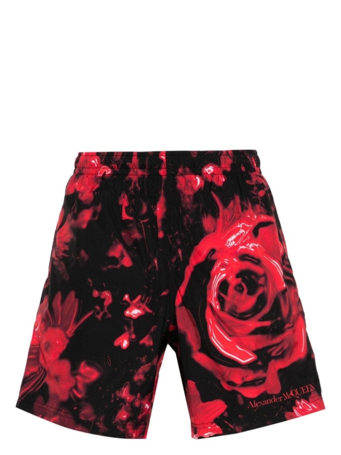 

Alexander McQueen плавки-шорты Wax Flower, черный