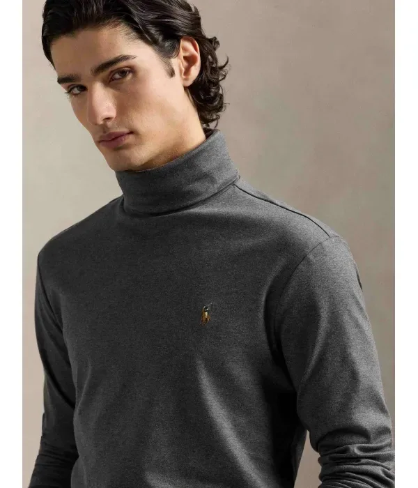 Водолазка regular fit Polo Ralph Lauren, графитовый — фото 4