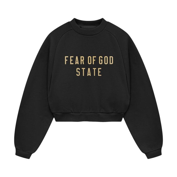 

Толстовка Fear of God Essentials Fleece Cropped Crewneck Black, черный