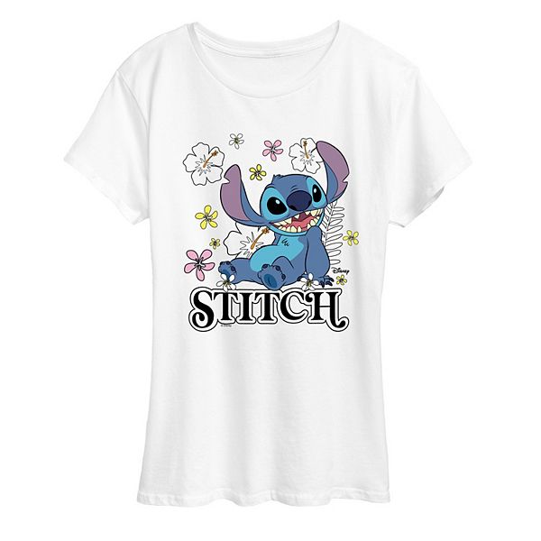 

Женская футболка Lilo & Stitch с цветочным принтом Stitch Disney, White, Белый, Женская футболка Lilo & Stitch с цветочным принтом Stitch Disney, White