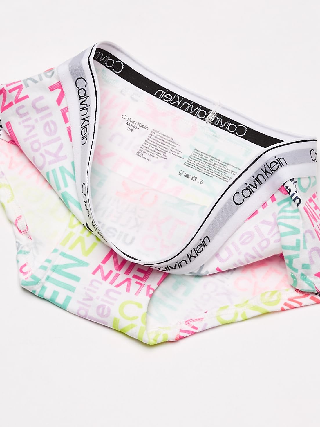 Нижнее белье Calvin Klein для девочек, современное, хлопковое, хипстерское, упаковка, 3 Pack - Heather Grey/Teal/Signature White — фото 3