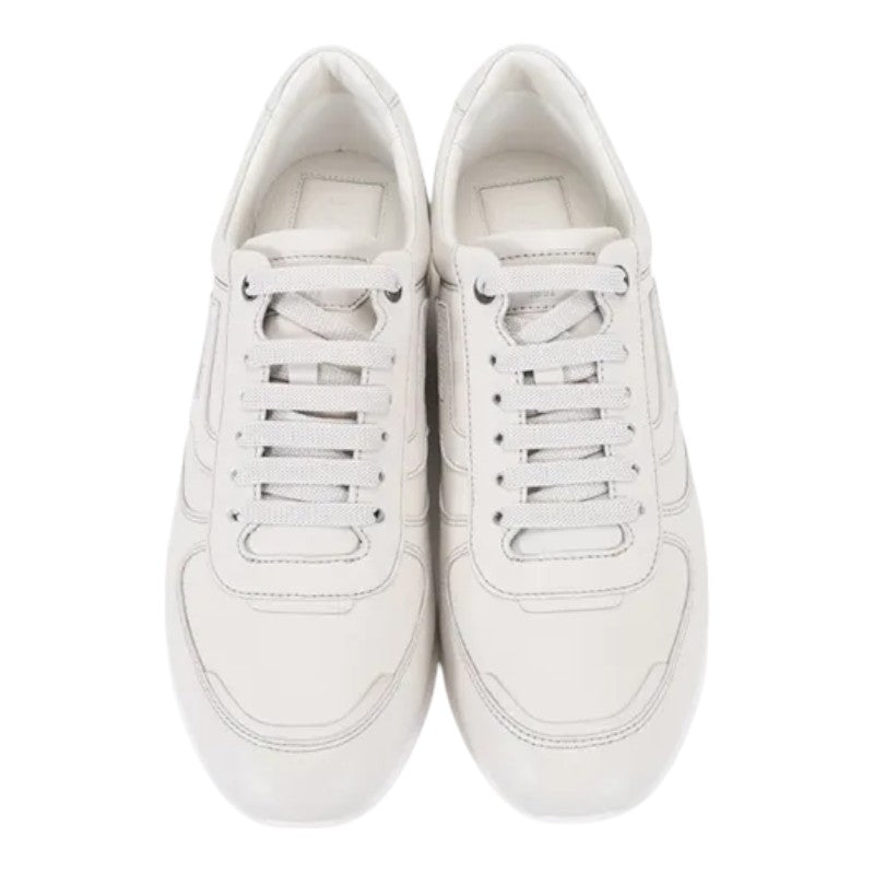 Мужские кроссовки Bally Gismo 6239589 Dusty White Calf Plain Leather Sneakers — фото 3
