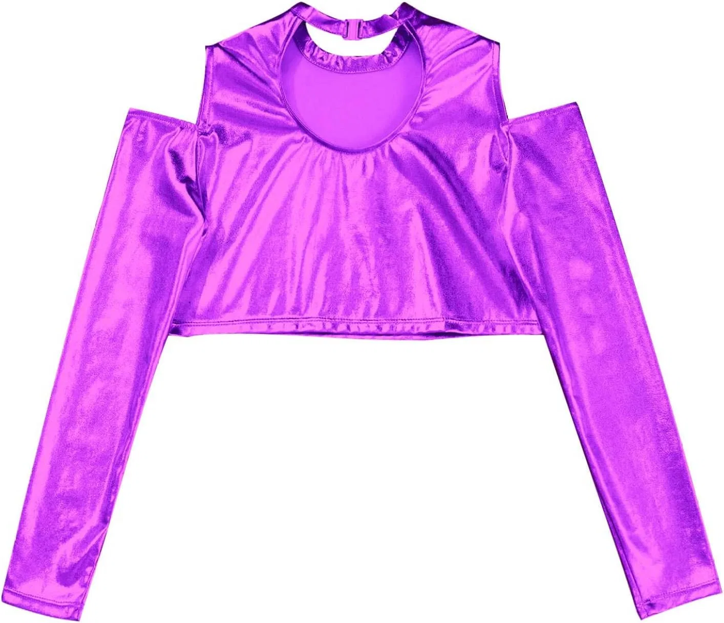 Топ для девочек с блестящей металлической отделкой, Loloda, фиолетовый — фото 3