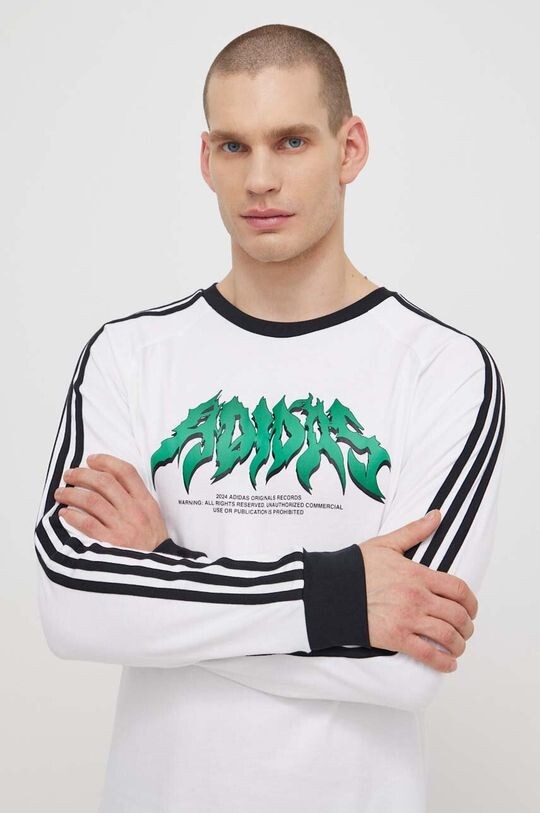 

Хлопковый лонгслив Flames adidas Originals, белый