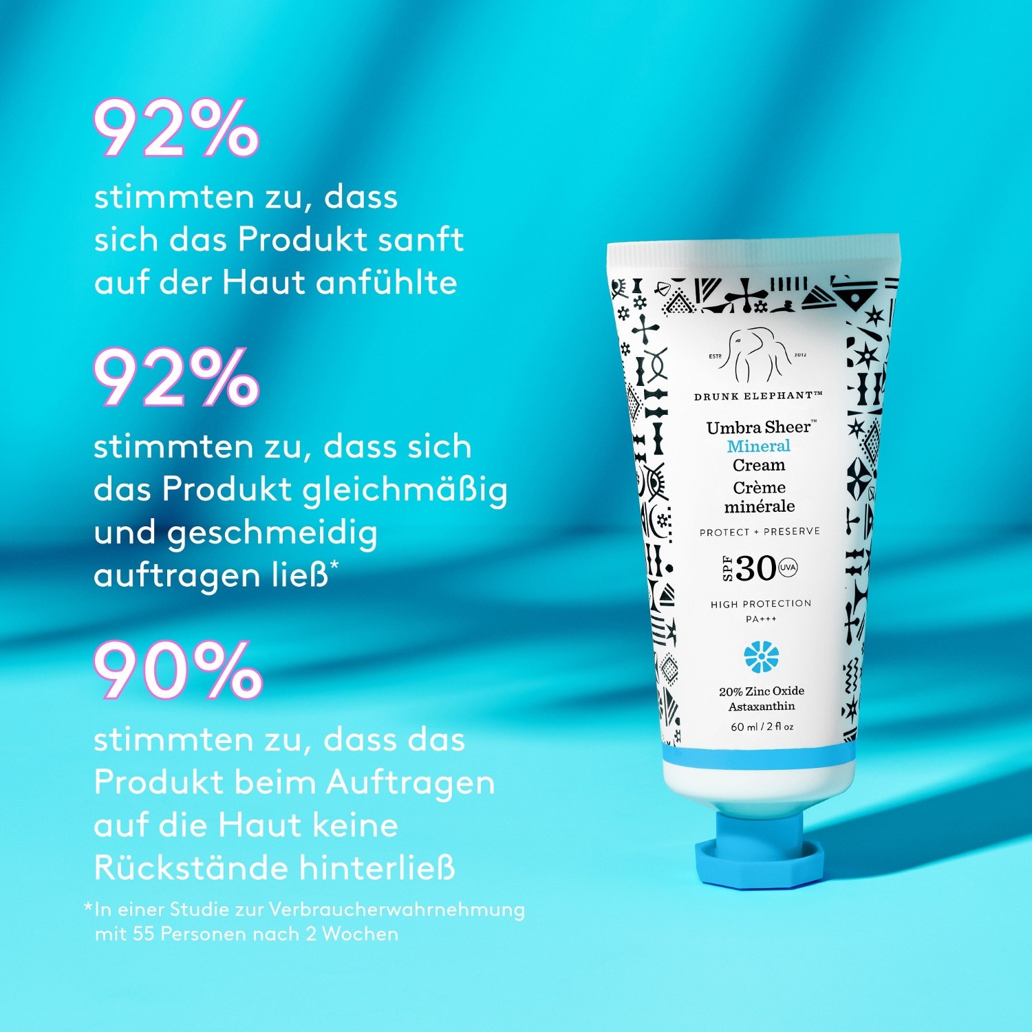 Солнцезащитный крем umbra sheer mineral cream spf 30/pa+++ Drunk Elephant, объем 60 мл — фото 4