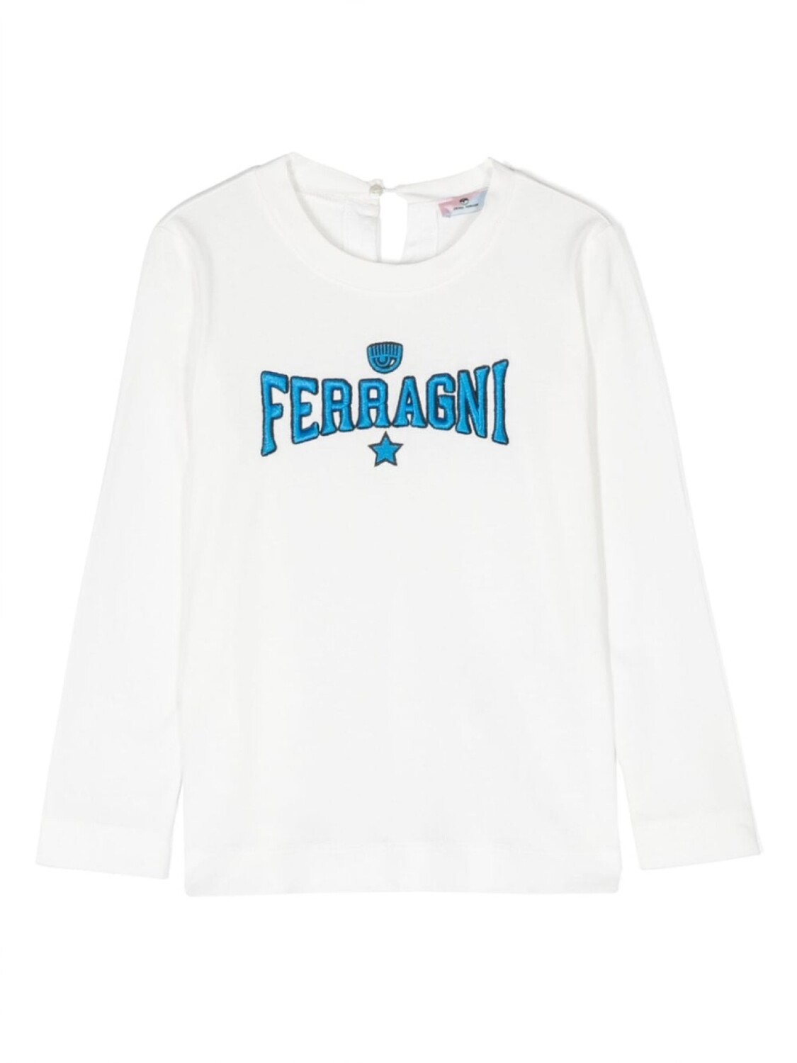 

Chiara Ferragni топ с длинными рукавами и логотипом, белый