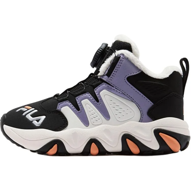 SEASON FSW противоскользящие утепленные высокие повседневные кроссовки Kids' FILA KIDS, Black/Space Silver-FIS — фото 3