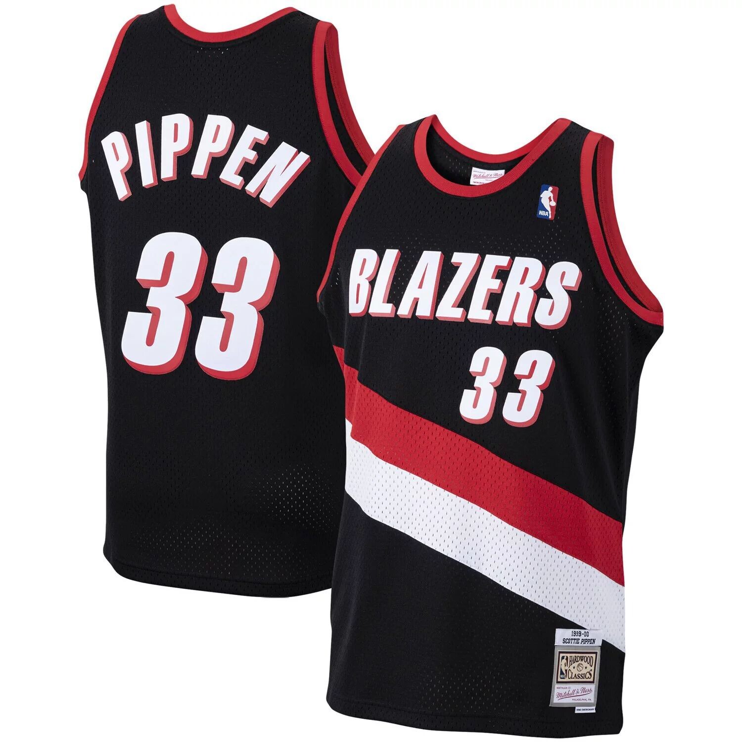

Мужские черные джерси Mitchell & Ness Scottie Pippen Portland Trail Blazers 1999-00 Hardwood Classics Swingman, Черный, Мужские черные джерси Mitchell & Ness Scottie Pippen Portland Trail Blazers 1999-00 Hardwood Classics Swingman
