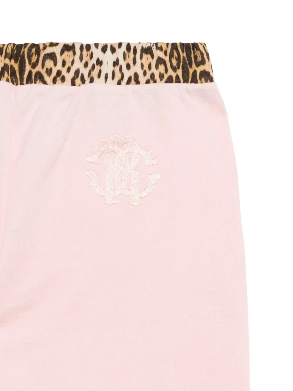 Спортивные брюки с поясом с леопардовым принтом Roberto Cavalli Junior, розовый — фото 4
