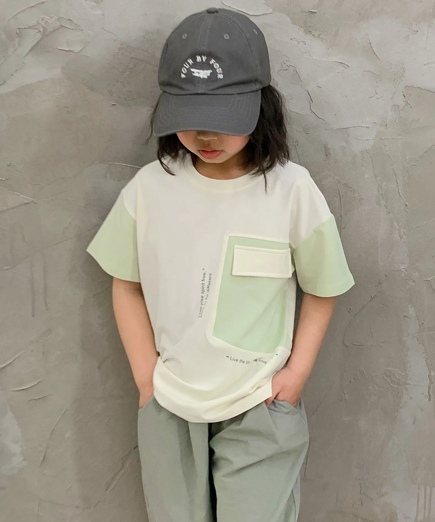 Детская футболка с принтом в цветовой гамме [aimoha-KIDS-] Aimoha Kids, Light green — фото 3