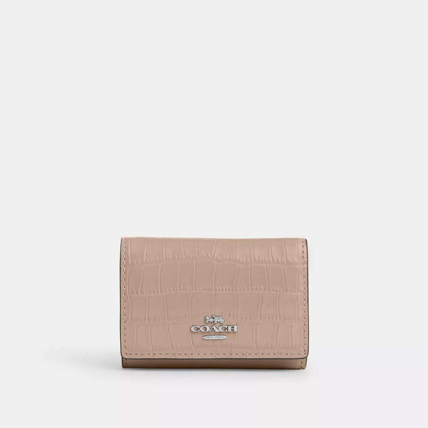 

Микрокошелек Coach Outlet, цвет Silver/Stone