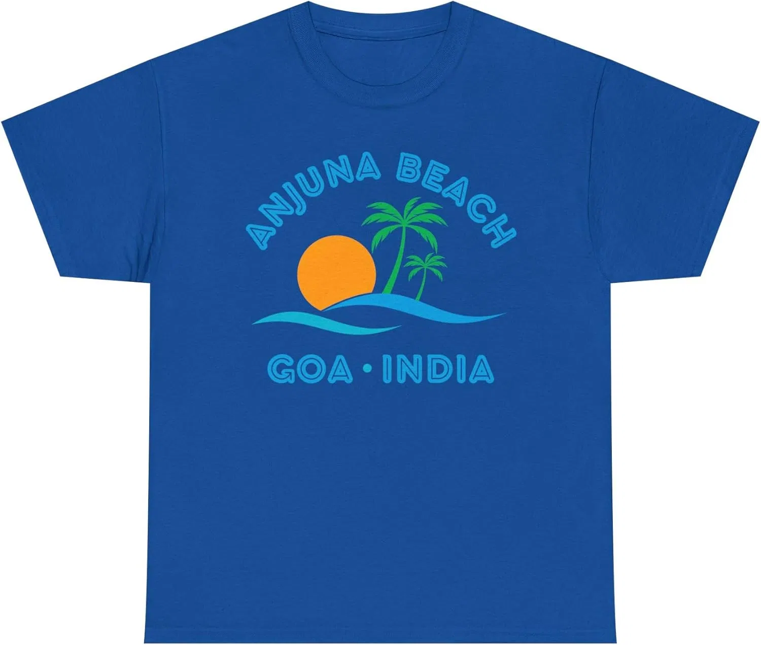Футболка Anjuna Beach, удобная футболка для путешествий по Индии, топ для отдыха в Гоа, подарок для любителя пляжного отдыха, повседневная одежда
