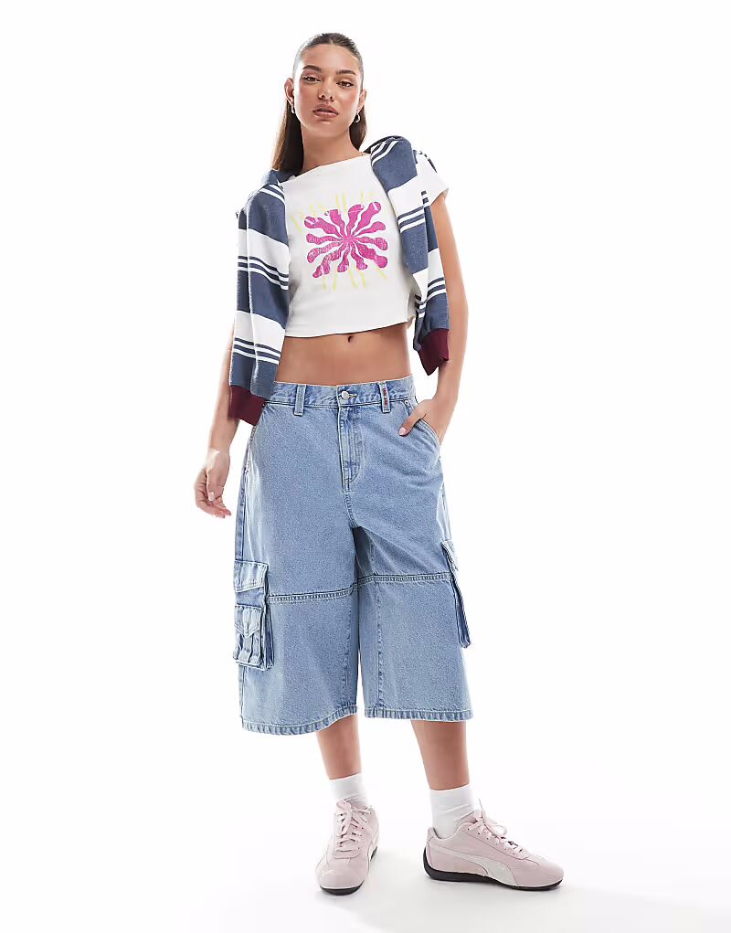 

Мешковатые джинсовые шорты Cotton On 91 цвета чистой воды Cotton:On
