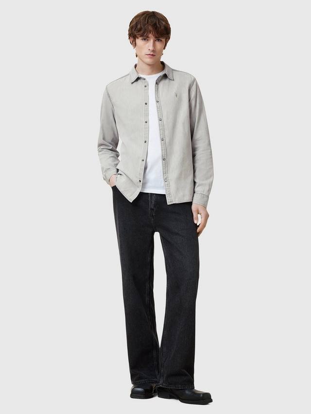 Футболка Gleason из органического хлопка Regular Fit AllSaints, Grey — фото 3