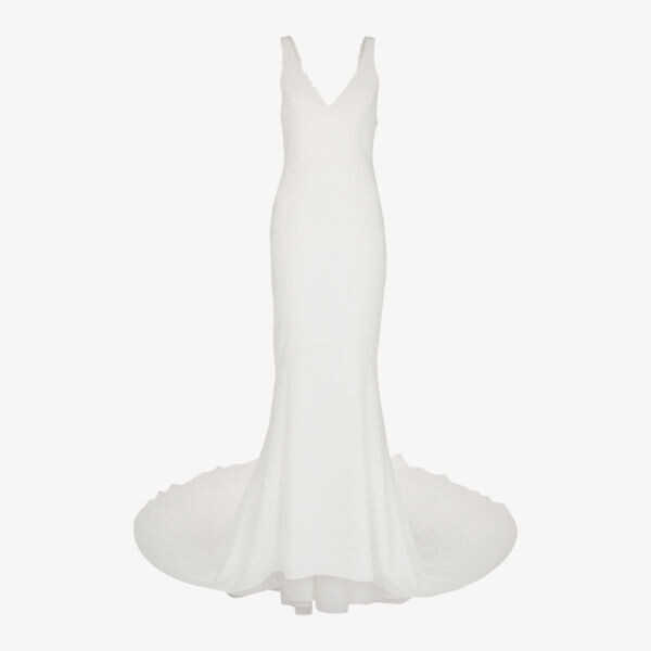 

Тканое свадебное платье Billie с V-образным вырезом Whistles, бежевый