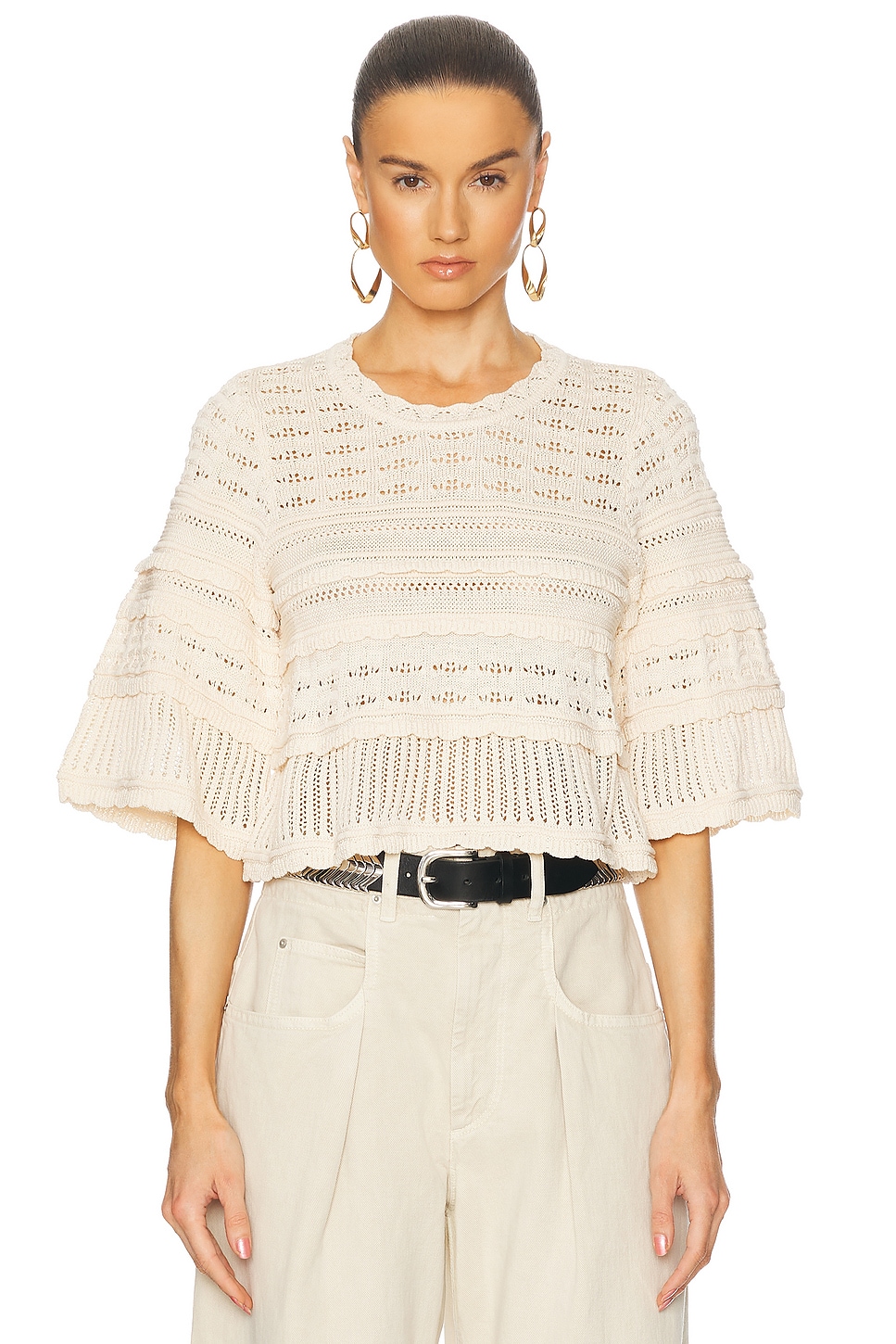

Трикотажный топ Azelia Isabel Marant Etoile, Ecru