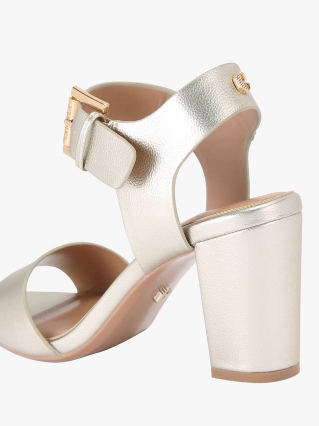 Сандалии Sadie с открытым носком и квадратным каблуком Carvela, Gold — фото 4