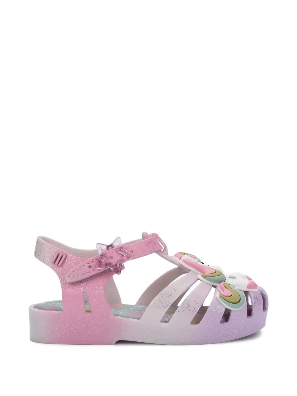 Сандалии с аппликацией в виде единорога Mini Melissa, розовый