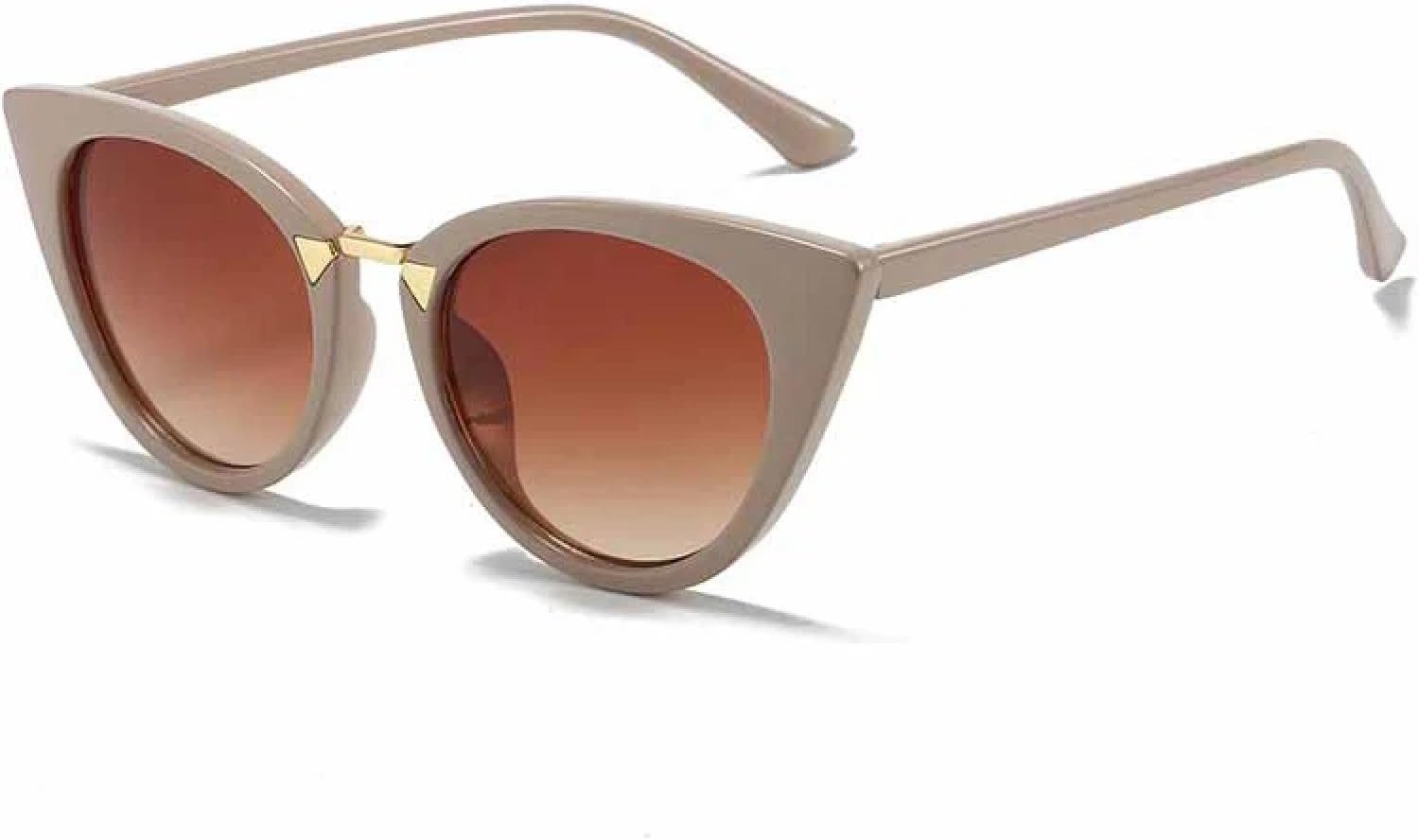 

Роскошные металлические солнцезащитные очки «кошачий глаз» для женщин и мужчин, винтажные модные очки для активного отдыха, путешествий, уличной фотографии, защита от УФ-излучения UV400 TKKTLLT, Khaki Gradient Tea