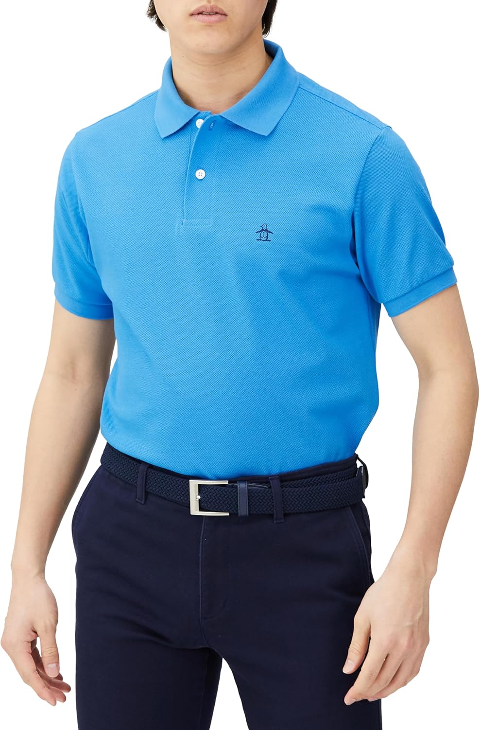 

Рубашка-поло Muningwear MJMXJA00 с коротким рукавом, изготовлена в Японии, долговечная, One Point, классическая, срок службы 10 лет, для гольфа, мужская Munsingwear, синий