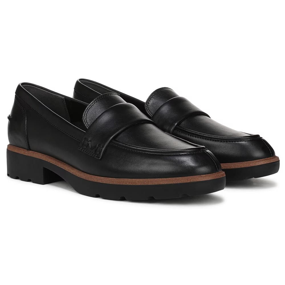 Туфли-лоферы Cleo Vionic, black tumbled leather