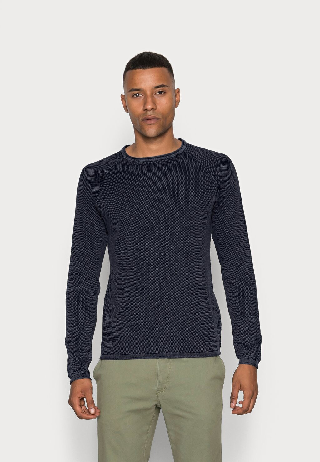 

Вязаный свитер MST THOMAS ROUND NECK Key Largo, цвет navy