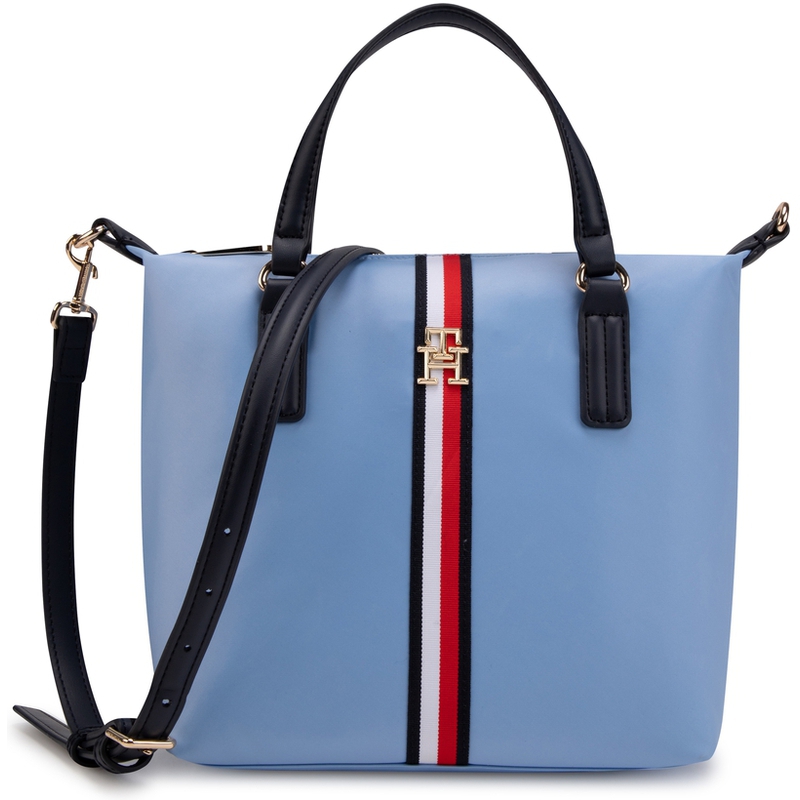 

Tommy Hilfiger Большая полиамидная женская сумка разноцветная, Blue C1Z