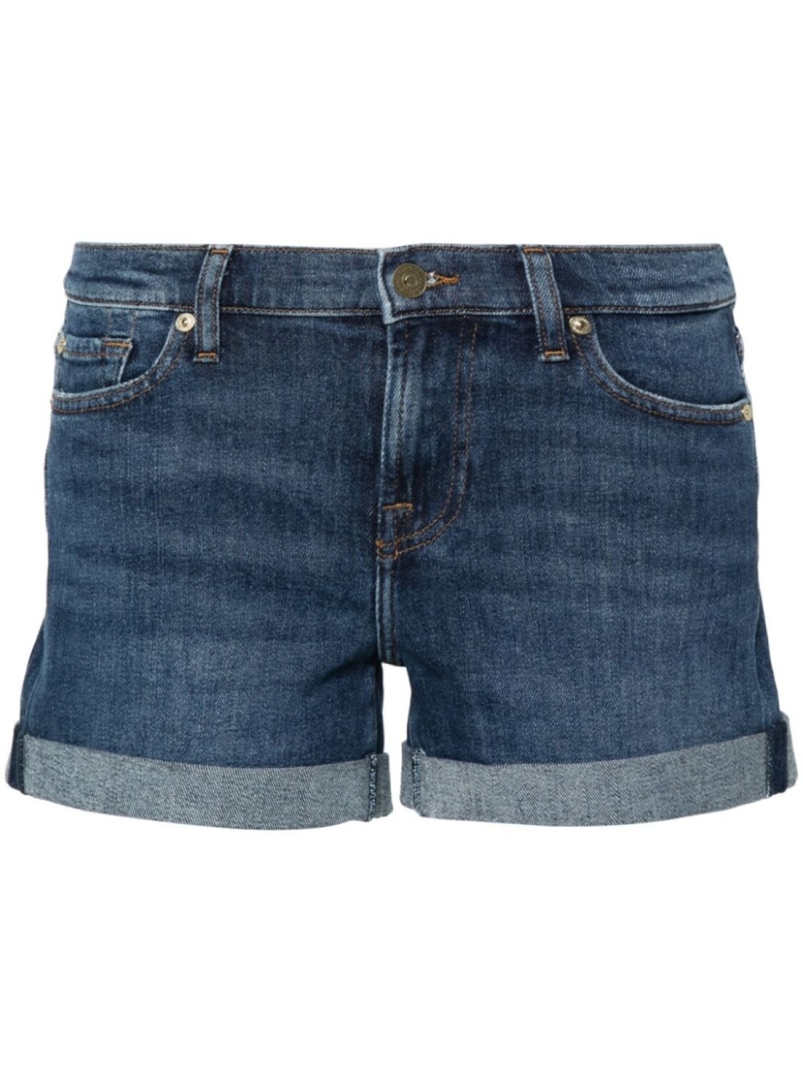 

7 For All Mankind джинсовые шорты Mid Roll, синий