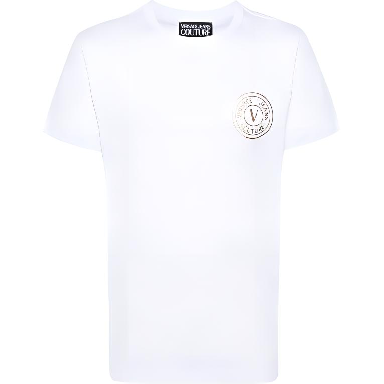 

Футболка из хлопка с логотипом Couture VERSACE JEANS, белый
