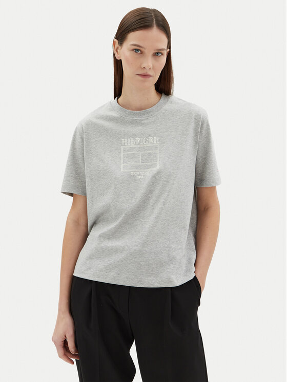 

Футболка свободного кроя WW0WW45525 Tommy Hilfiger, серый