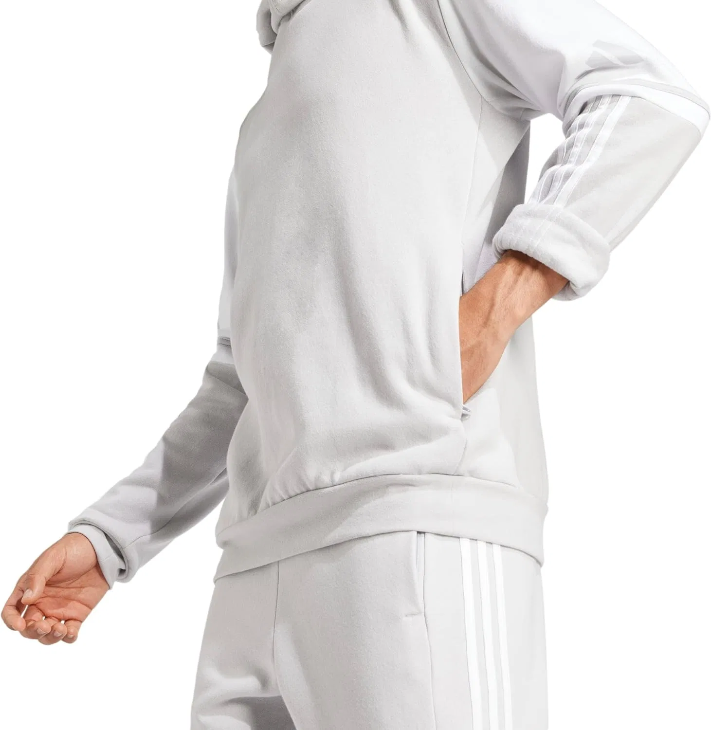 Худи мужское adidas, серое — фото 4