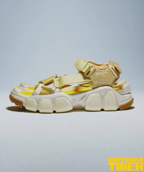 Унисекс сандалии ONITSUKA TIGER DENTIGRE BELTED на толстой подошве бежевые