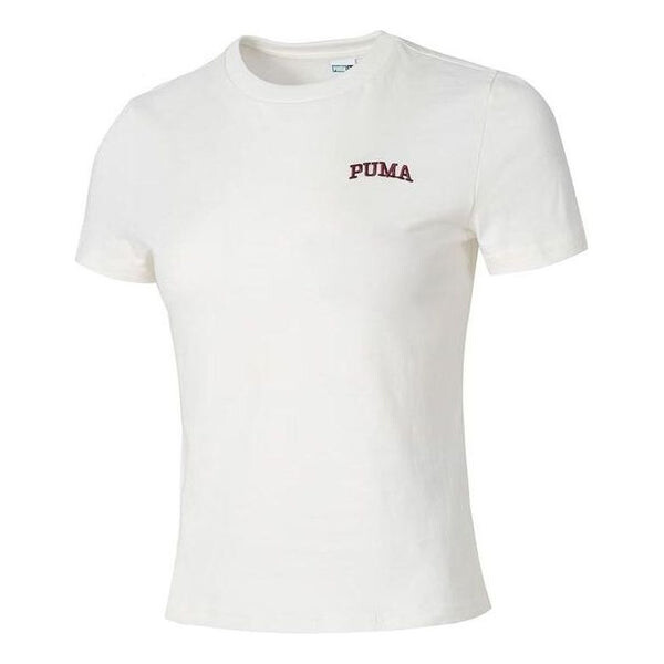 

Футболка wordmark logo t-shirt small fit 'white' Puma, белый