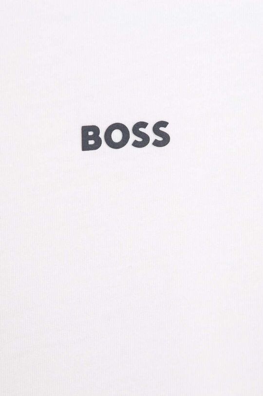 Детская хлопковая футболка BOSS, белый — фото 3