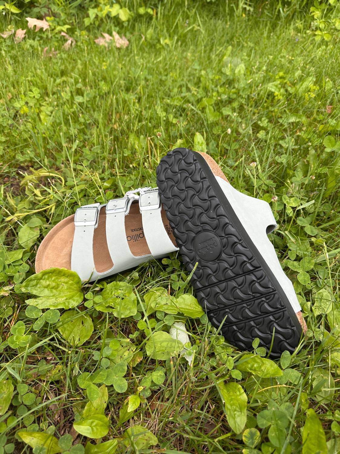 Women's Florida Nubuck Platform Sandals In Pure Sage Birkenstock, Pure Sage