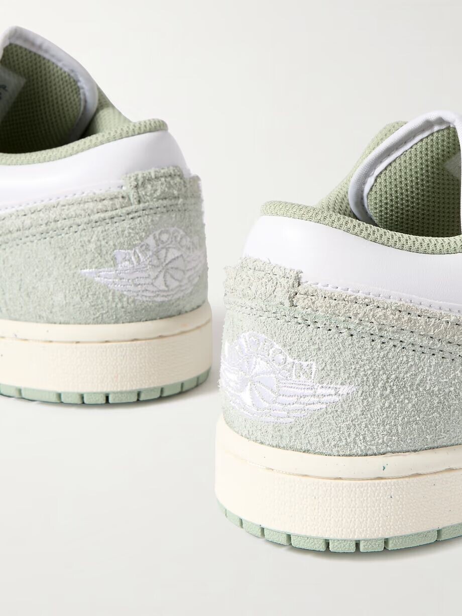 Кроссовки Air Jordan 1 Low SE из кожи и замши Nike, зеленый — фото 4