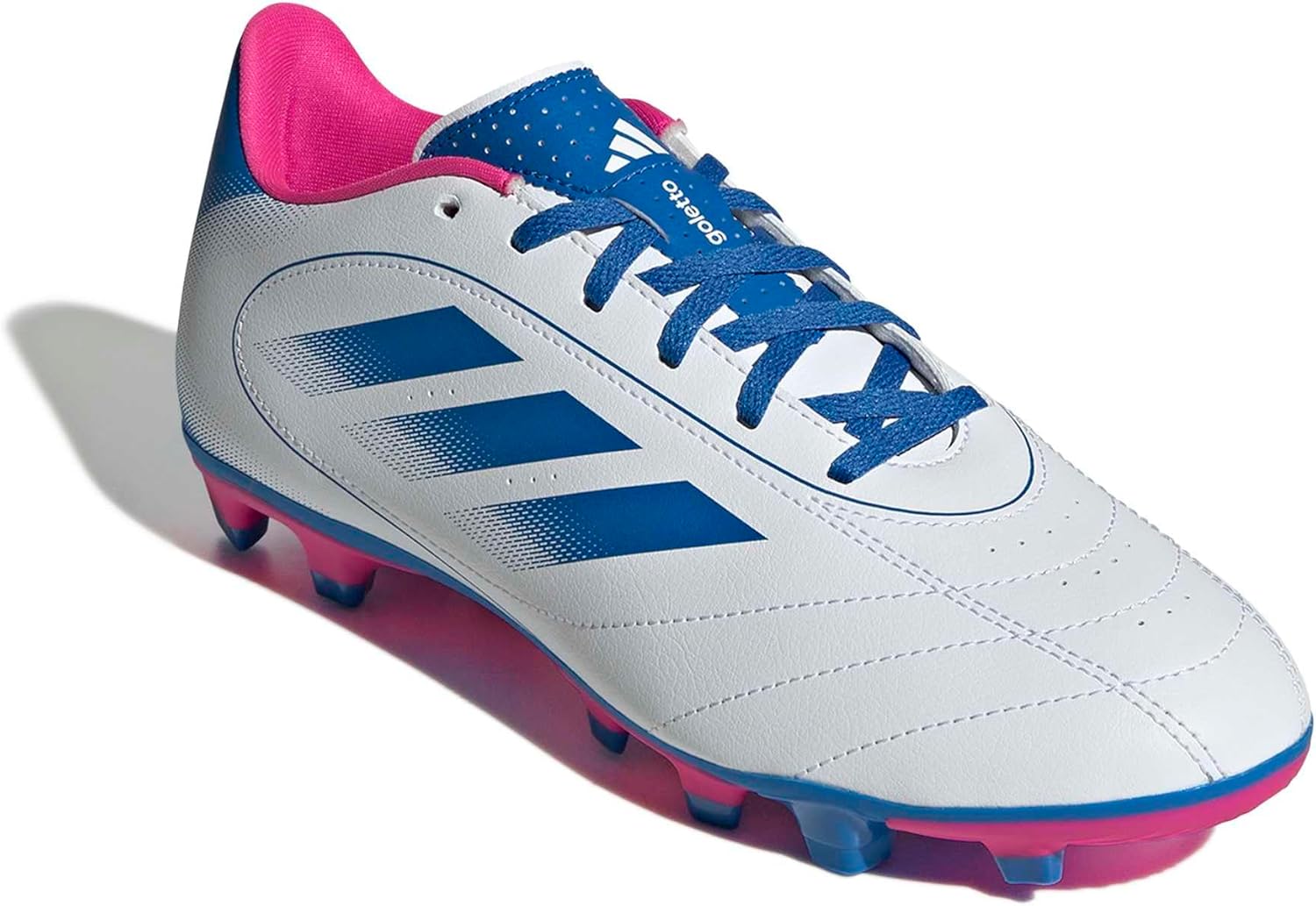 Кроссовки adidas Goletto IX для взрослых, унисекс, для твердой поверхности, белый/розовый — фото 4