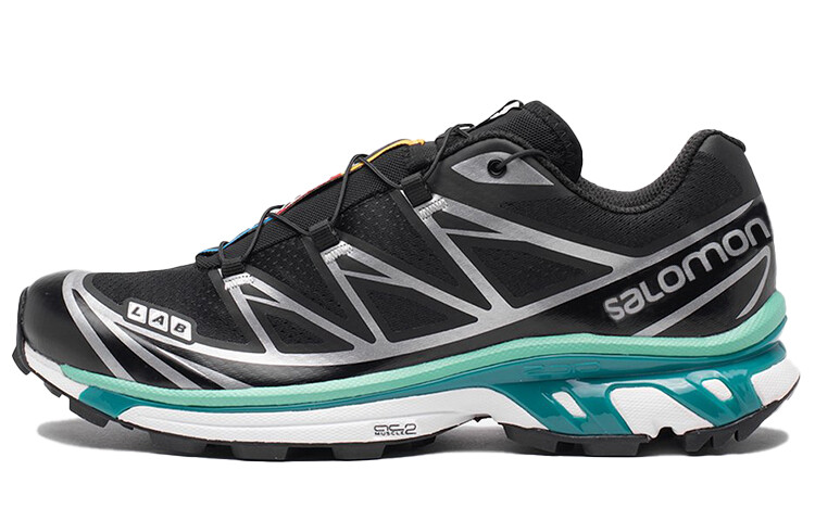 

Кроссовки XT-6 унисекс с низким верхом, черные/белые/мятные Salomon