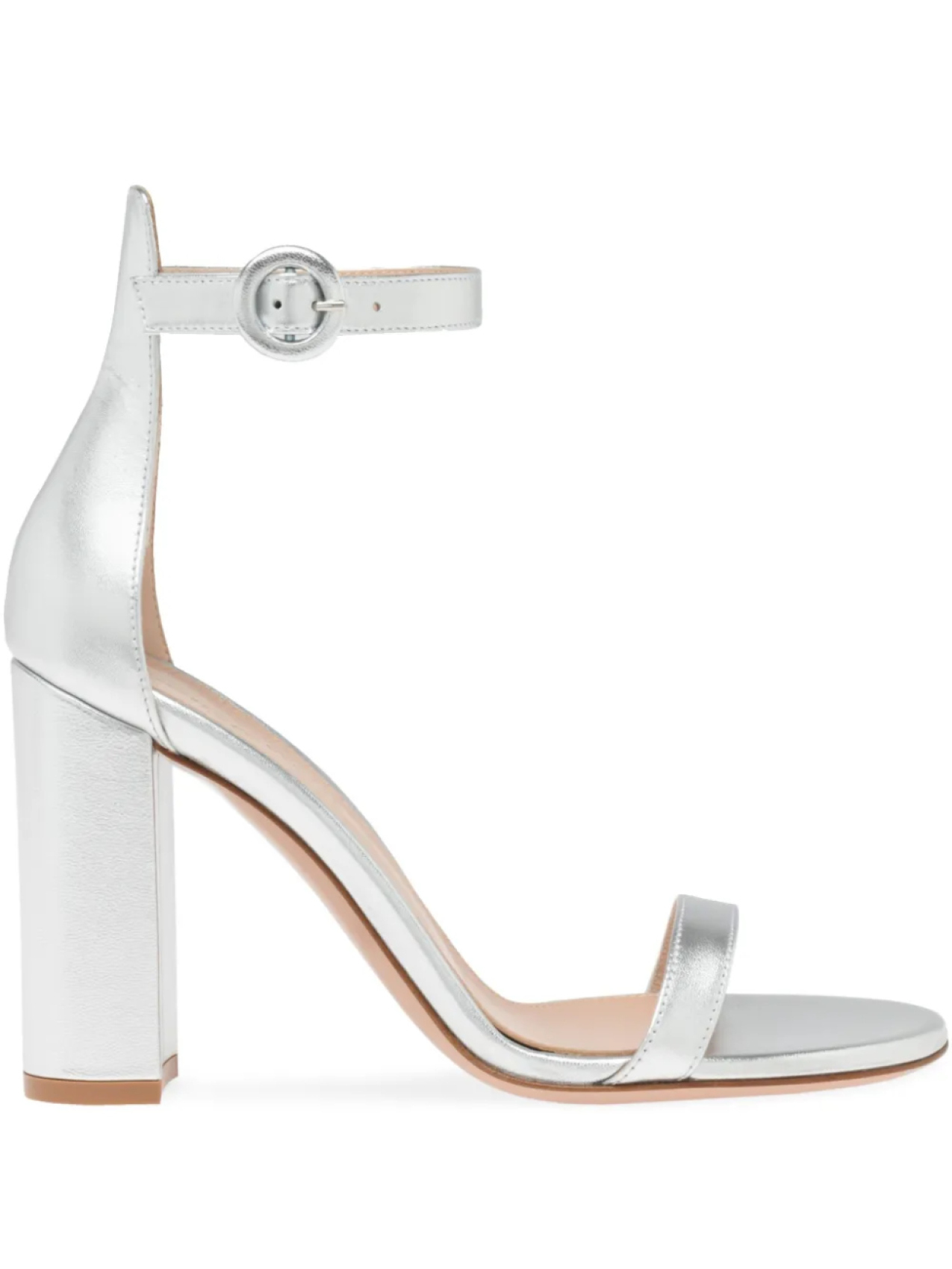 Босоножки с ремешками Gianvito Rossi, серебряный