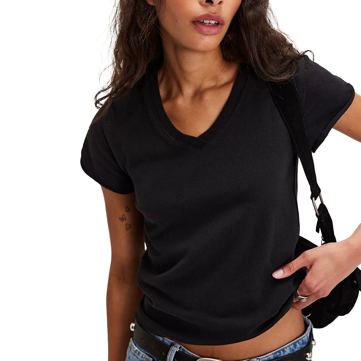 

Футболка The tee that got away Free People, черный