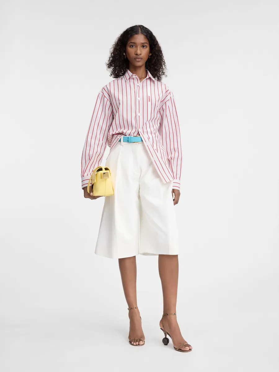 

Полосатая рубашка с длинными рукавами Симон Jacquemus, красный/белый