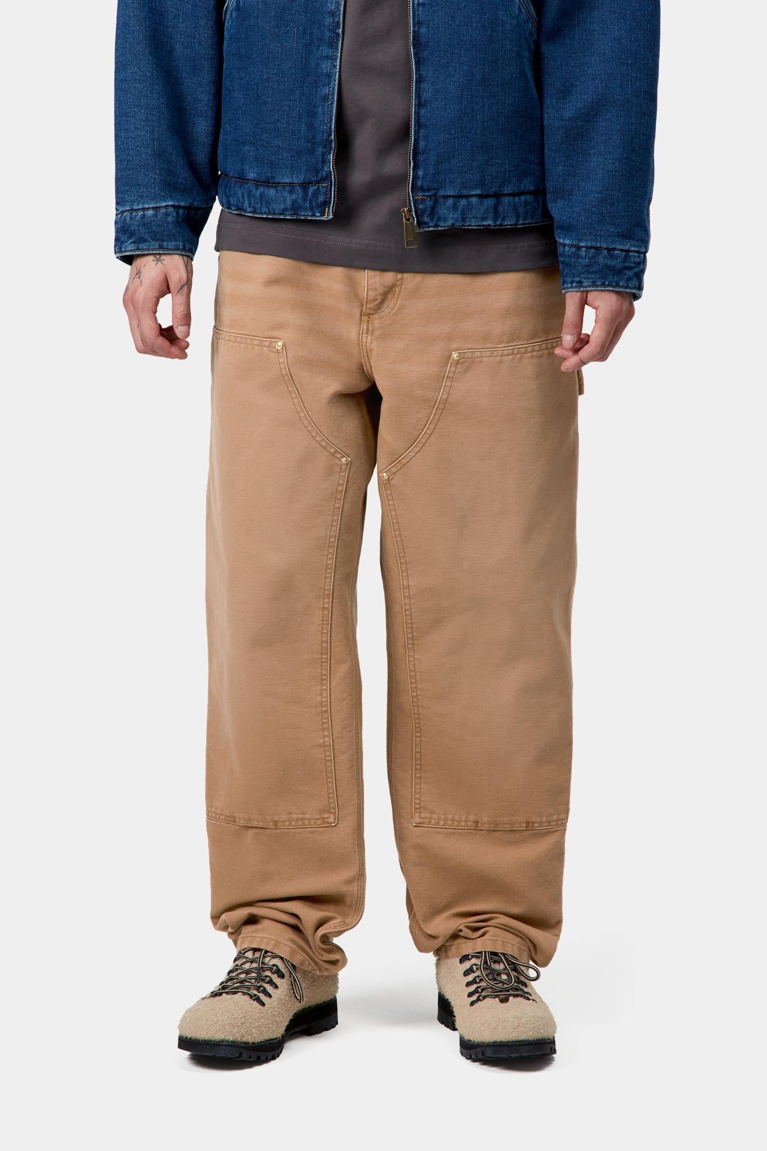 

Брюки Double Knee из Stone Canvas (100% органический хлопок Dearborn Canvas) Carhartt, коричневый