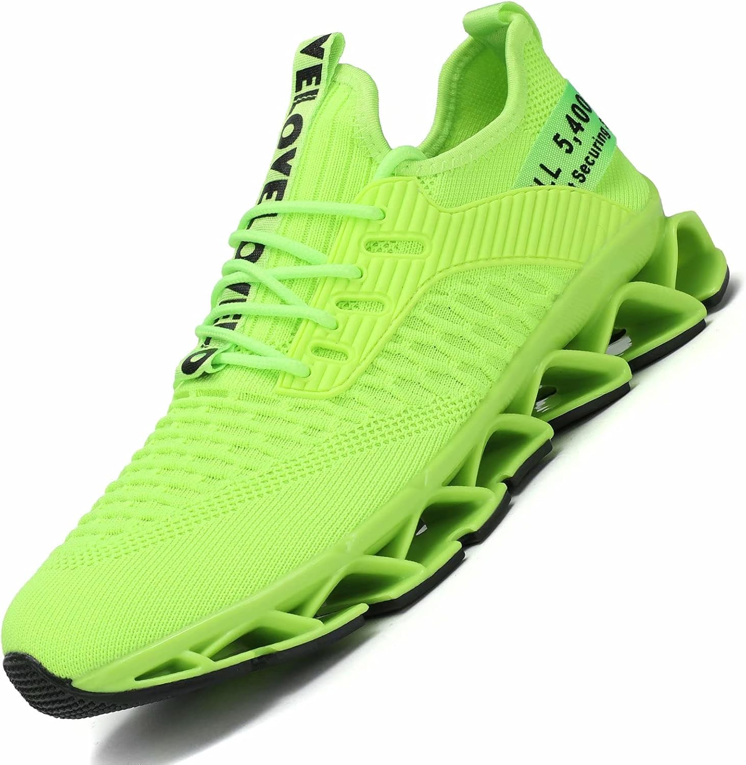 

Мужские беговые кроссовки Chopben Blade, противоскользящие, модные, с дышащей сеткой, мягкой подошвой, повседневные спортивные обувь для прогулок, зеленый