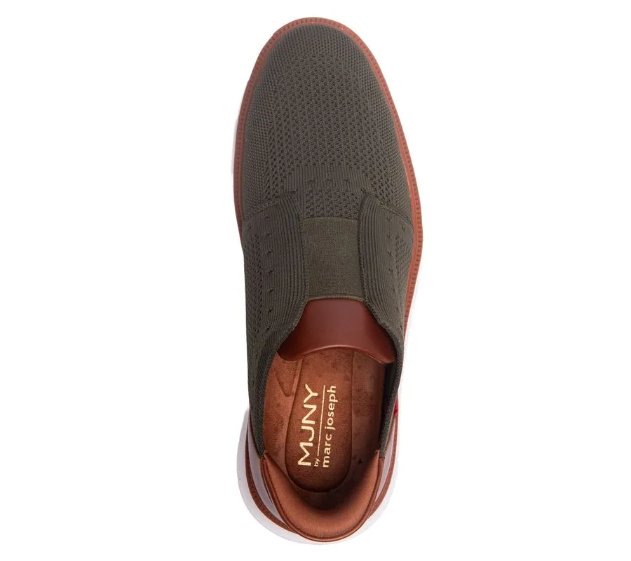 Мужские легкие сетчатые оксфорды South Street с технологией Hands-Free Slip On Marc Joseph New York, оливковый — фото 3